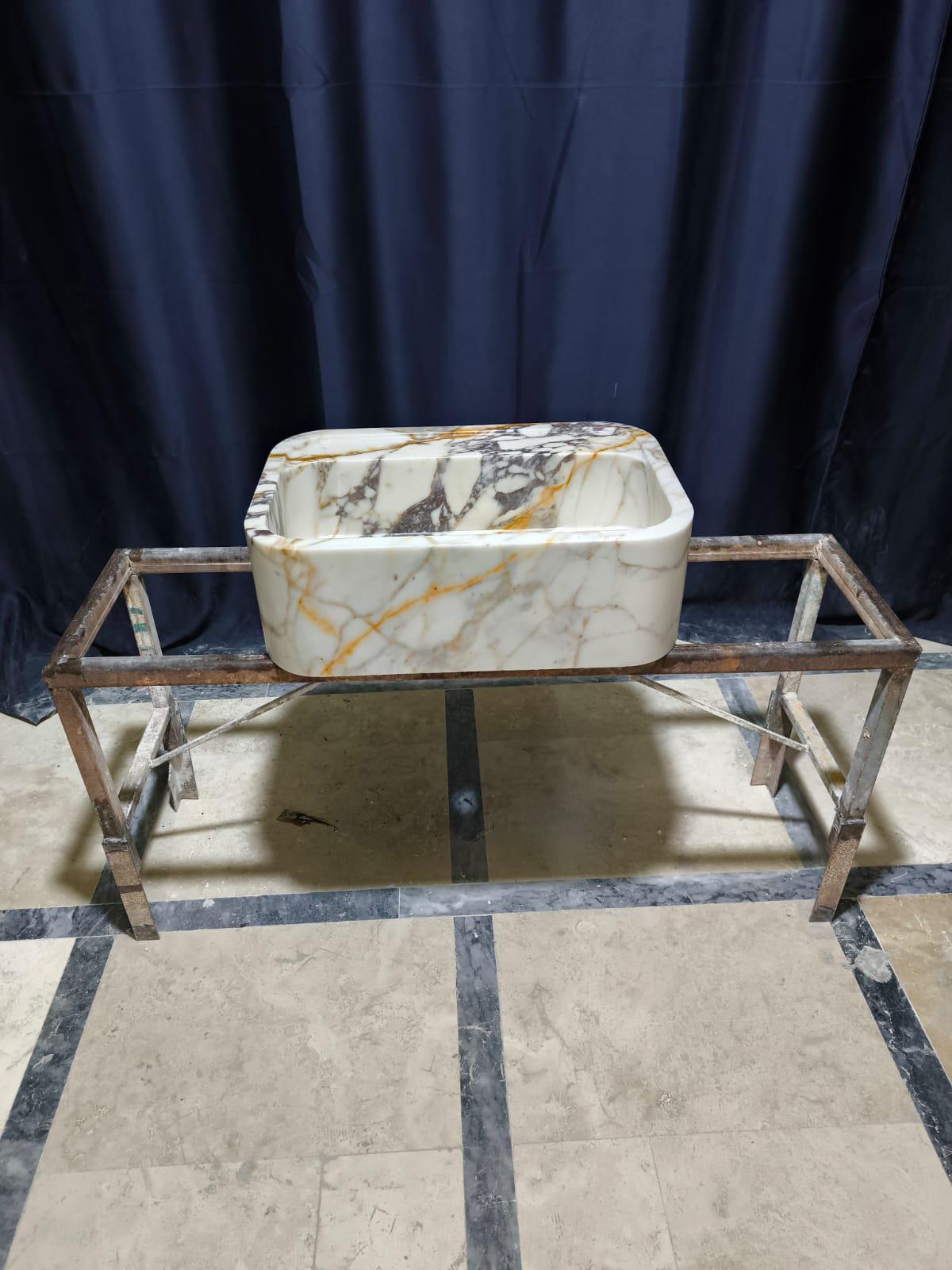 Calacatta Viola Marble Sink