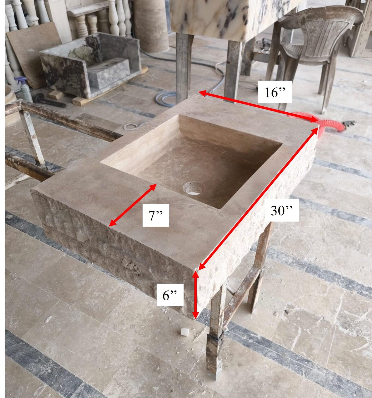 Travertine Sink