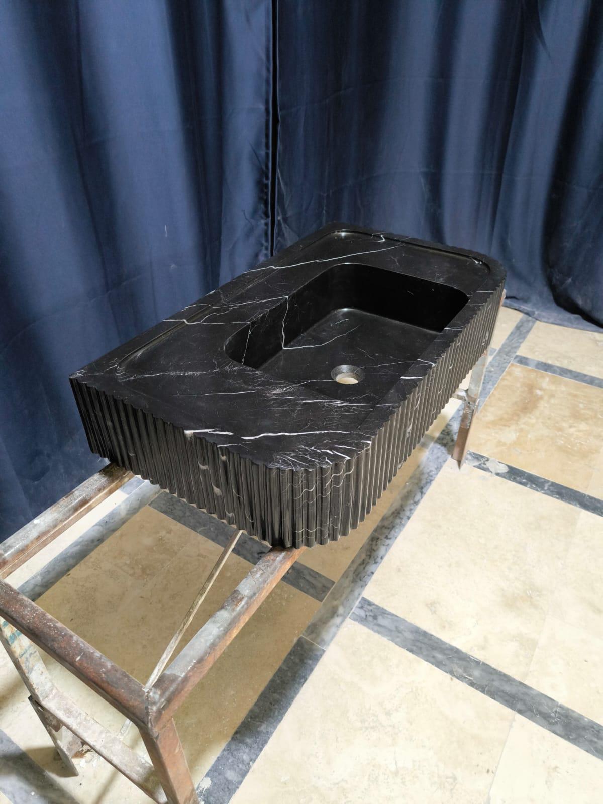 Nero Marquina Marble Sink