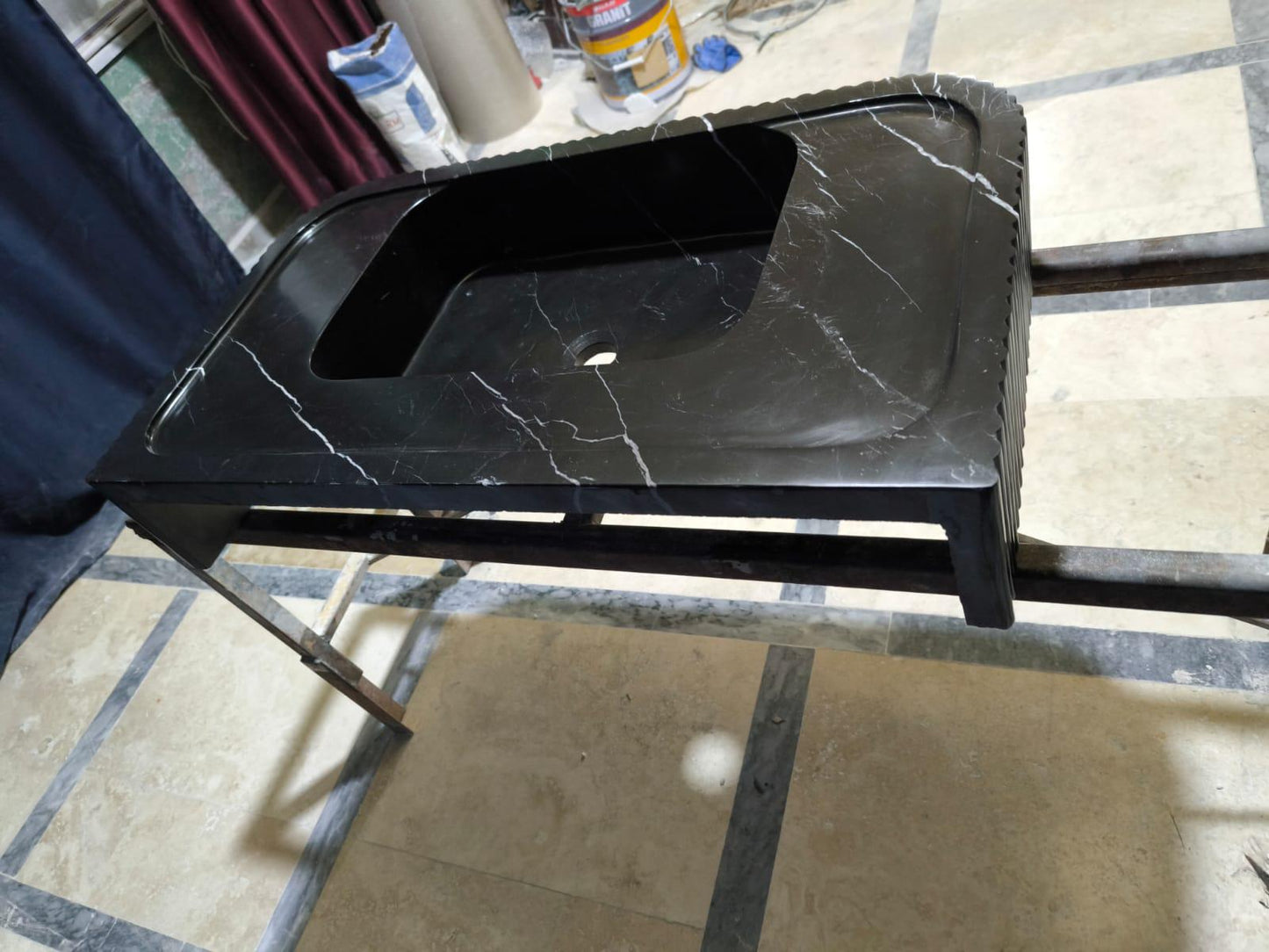 Nero Marquina Marble Sink