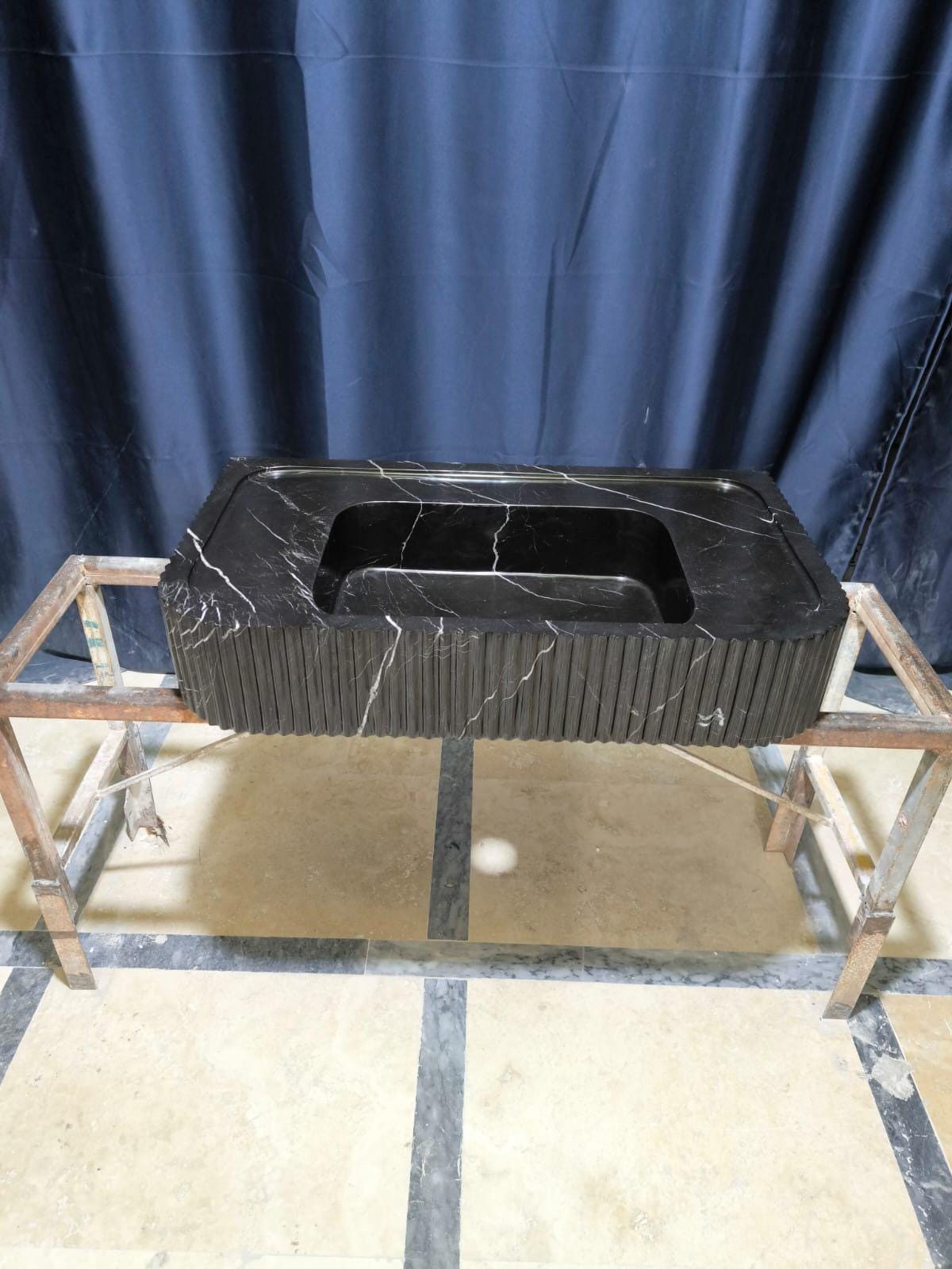 Nero Marquina Marble Sink