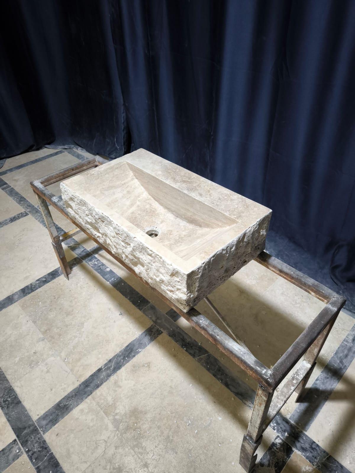 Travertine Rough Chiseled Sink