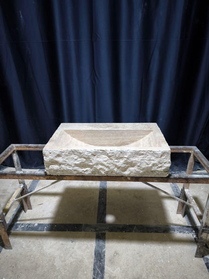 Travertine Rough Chiseled Sink