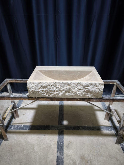 Travertine Rough Chiseled Sink