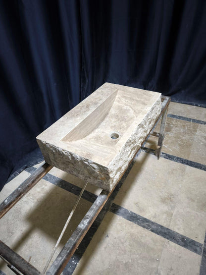 Travertine Rough Chiseled Sink
