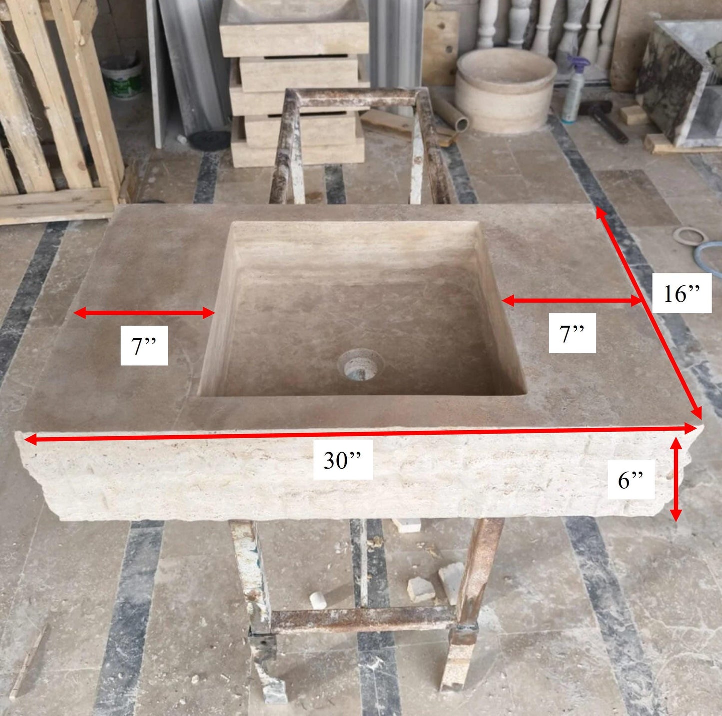 Travertine Sink