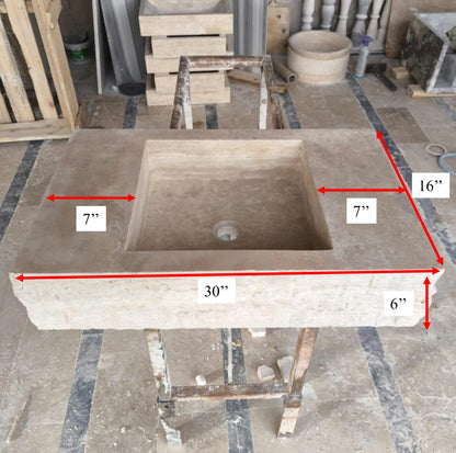 Travertine Sink