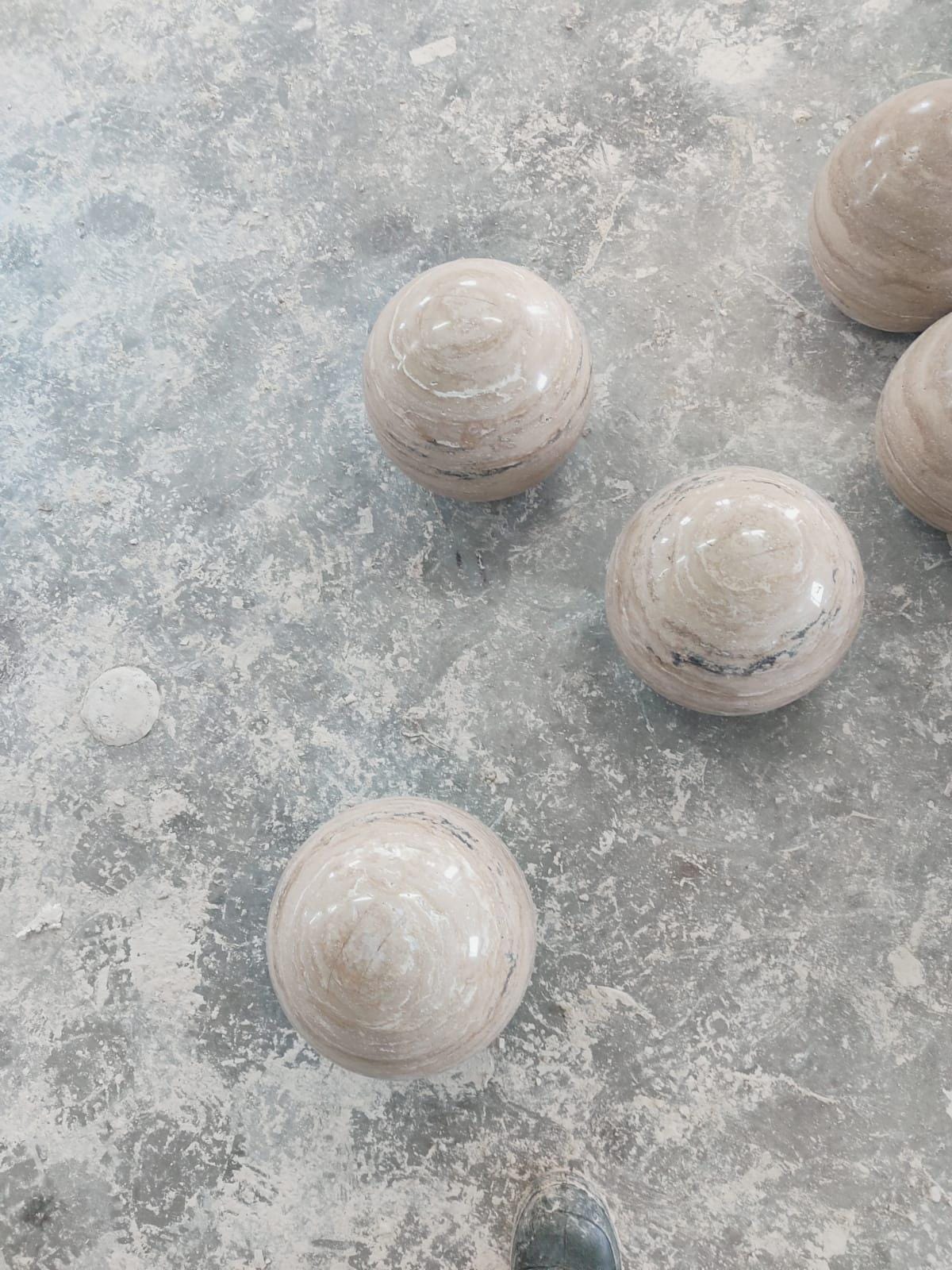 Natural Travertine Ball Decor
