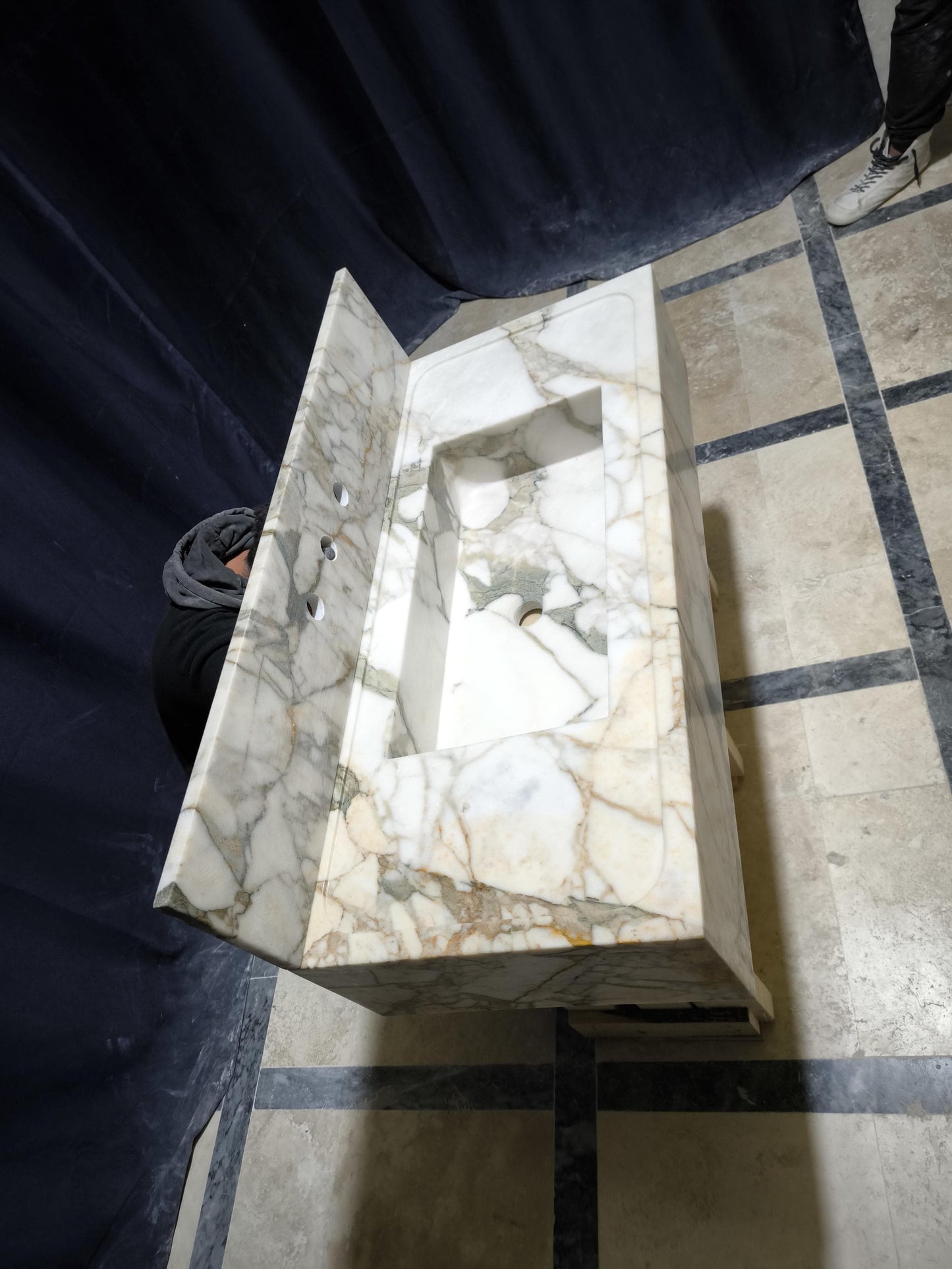 Calacatta Monet Marble Sink