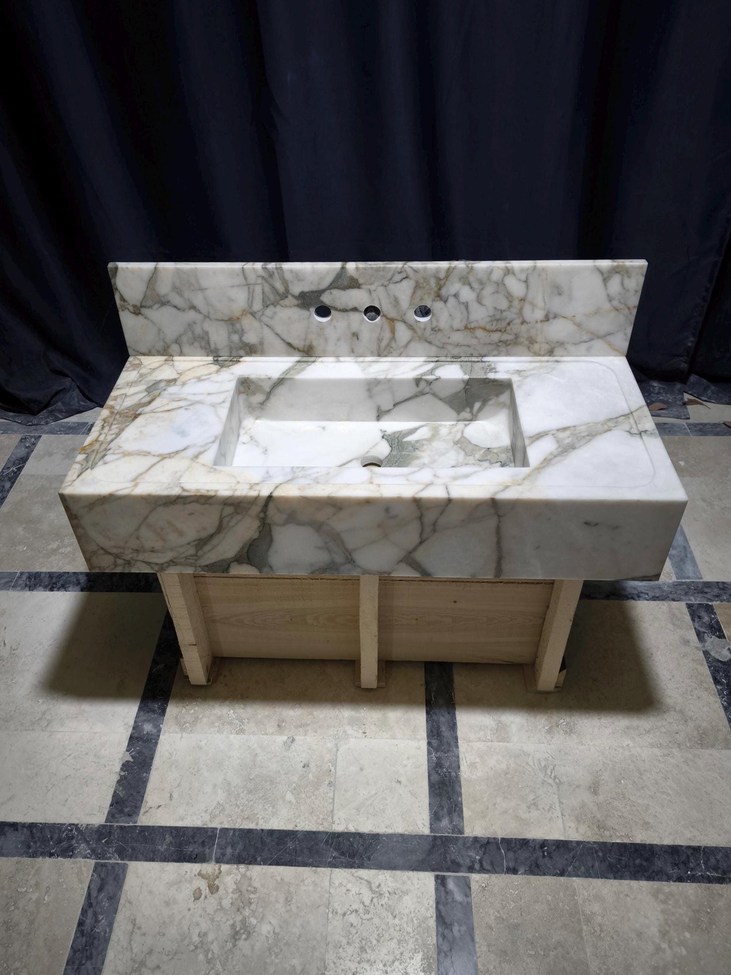 Calacatta Monet Marble Sink