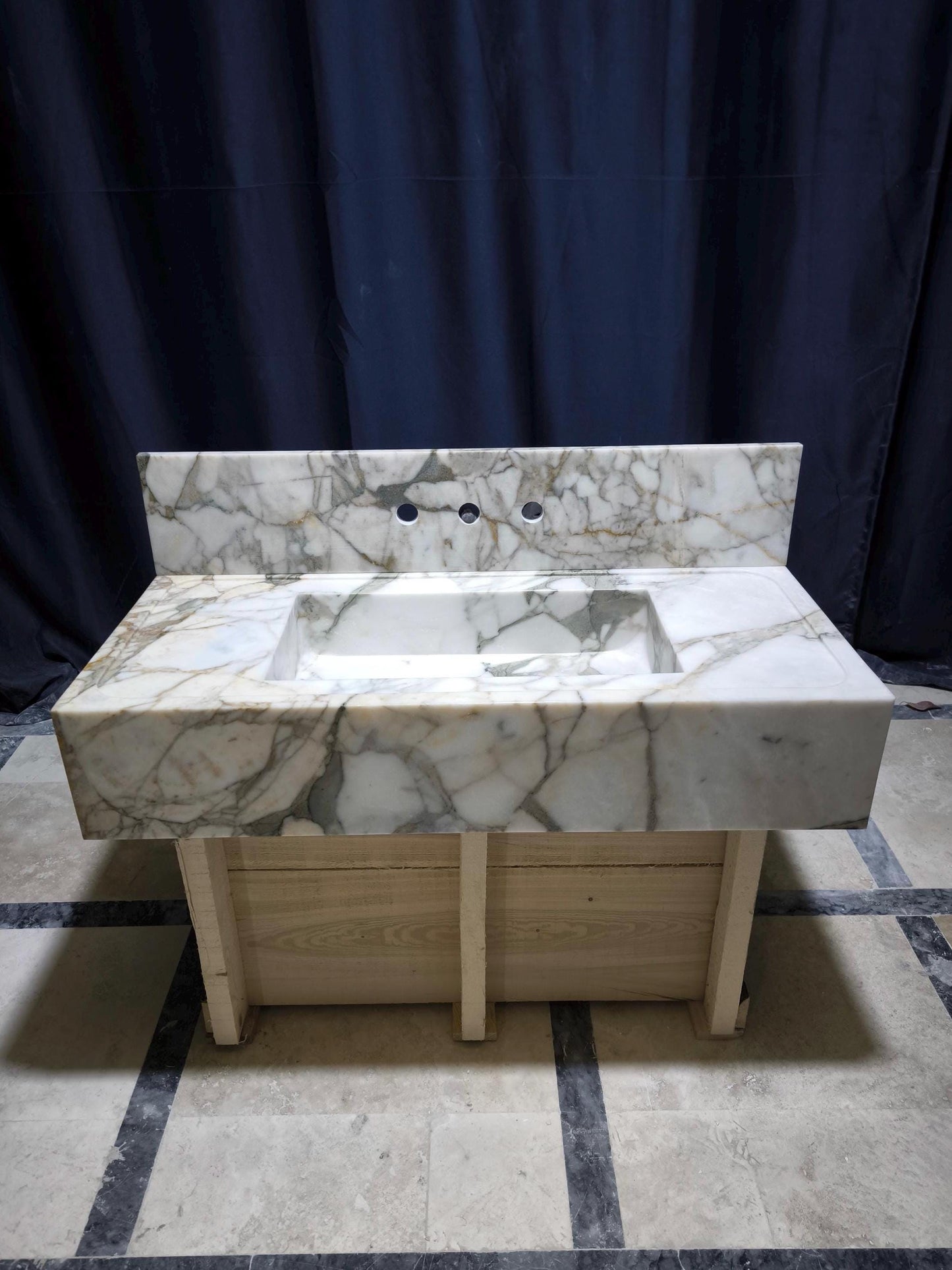 Calacatta Monet Marble Sink