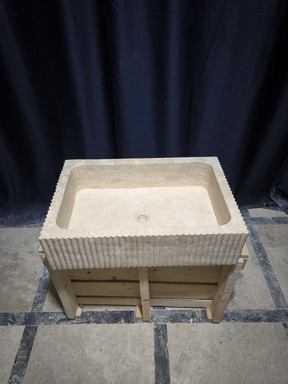Travertine Fluted Sink