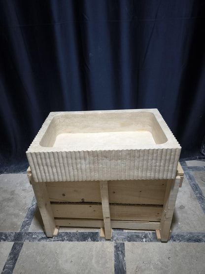 Travertine Fluted Sink