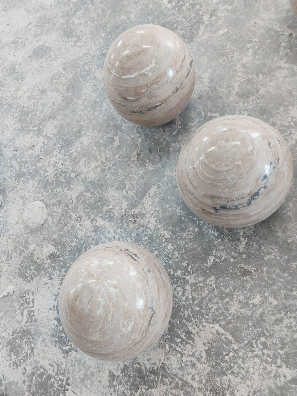 Natural Travertine Ball Decor