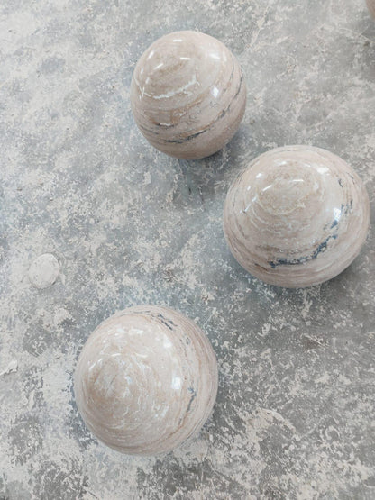 Natural Travertine Ball Decor