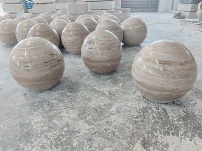 Natural Travertine Ball Decor