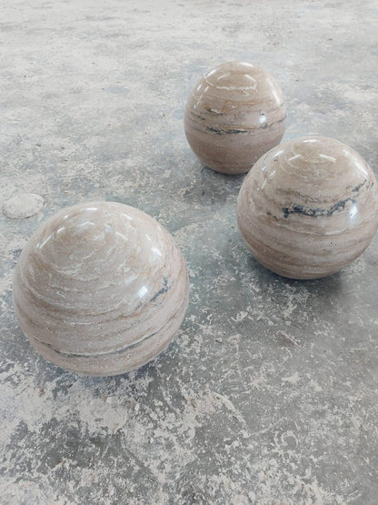 Natural Travertine Ball Decor