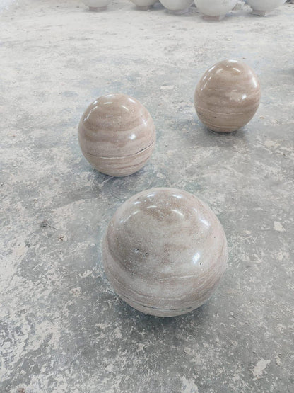 Natural Travertine Ball Decor