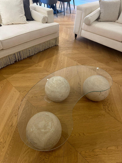 Natural Travertine Ball Decor