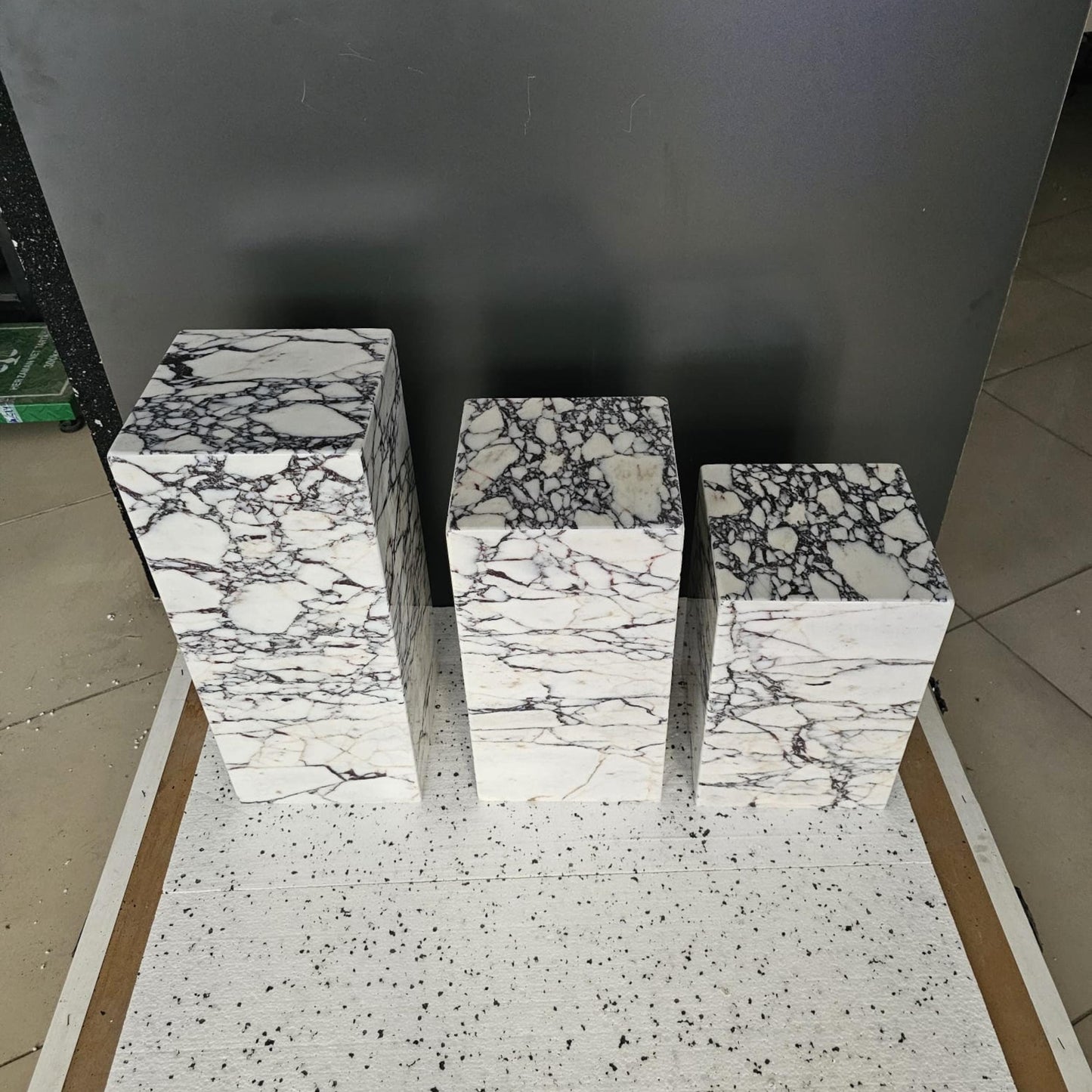 Calacatta Viola Marble Plinth Table