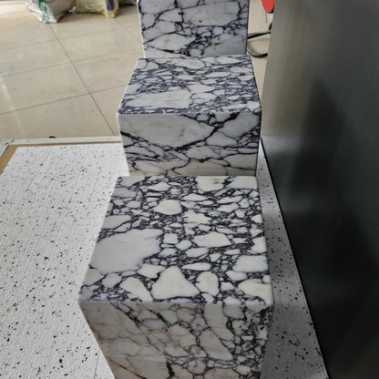 Calacatta Viola Marble Plinth Table