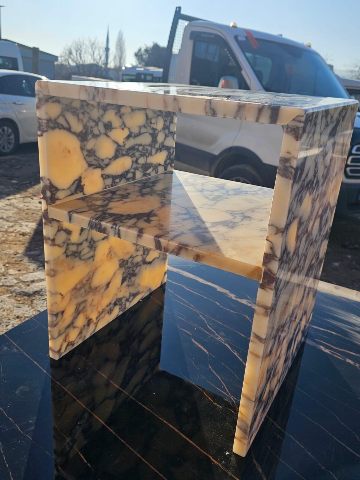 Calacatta Viola Marble Side Table