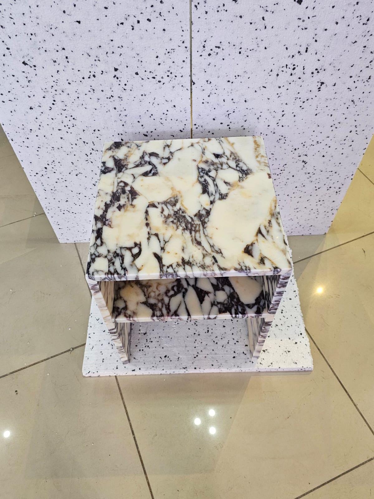 Calacatta Viola Marble Side Table