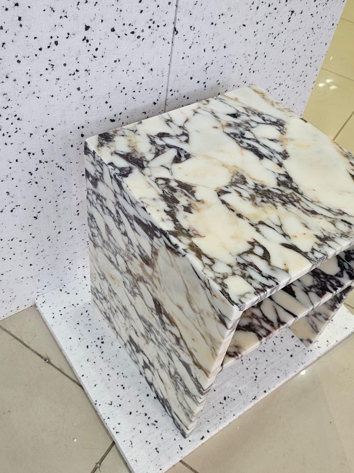 Calacatta Viola Marble Side Table