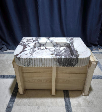 Handmade Calacatta Viola & Monet Marble Sink