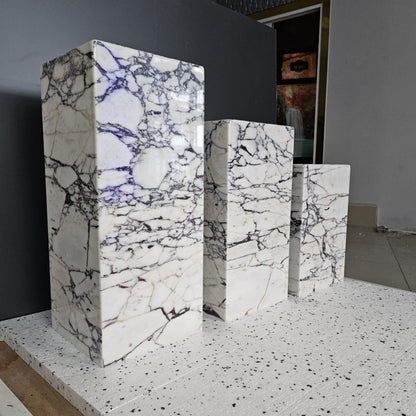 Calacatta Viola Marble Plinth Table