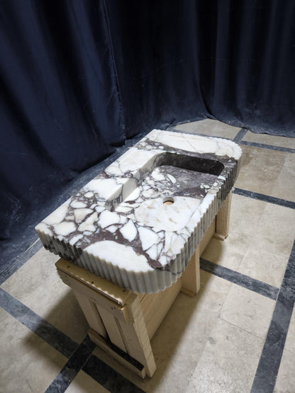Handmade Calacatta Viola & Monet Marble Sink
