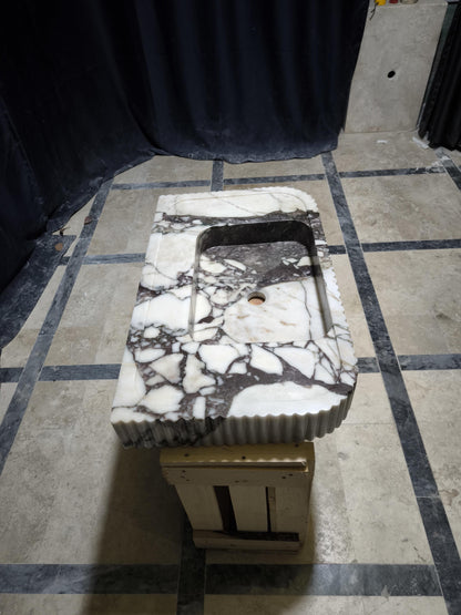 Handmade Calacatta Viola & Monet Marble Sink