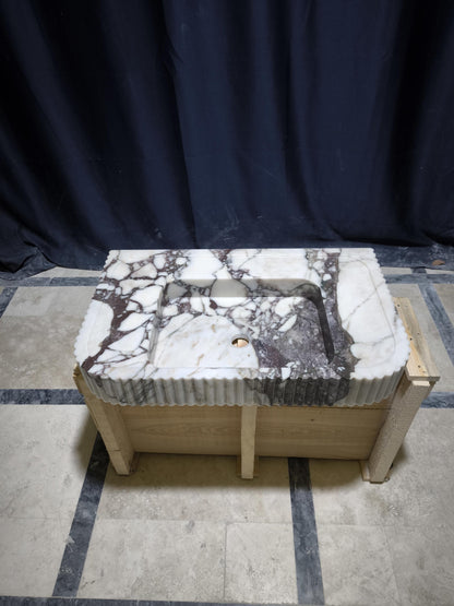 Handmade Calacatta Viola & Monet Marble Sink