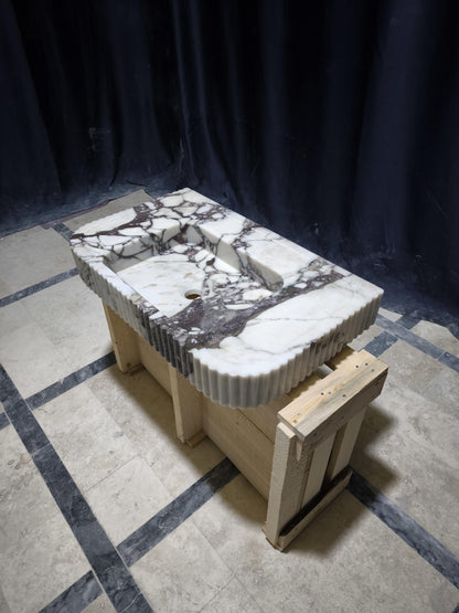 Handmade Calacatta Viola & Monet Marble Sink