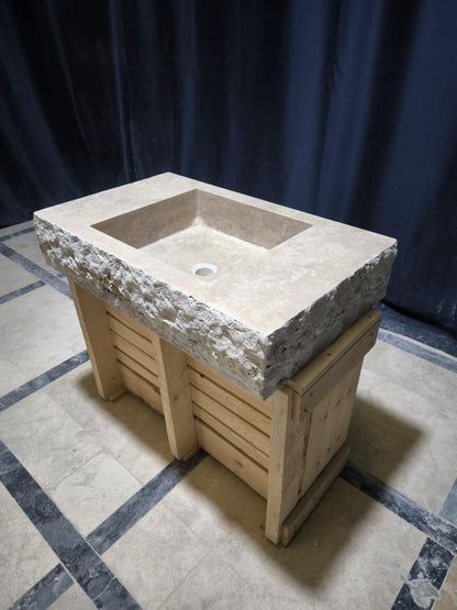 Travertine Rectangular Sink