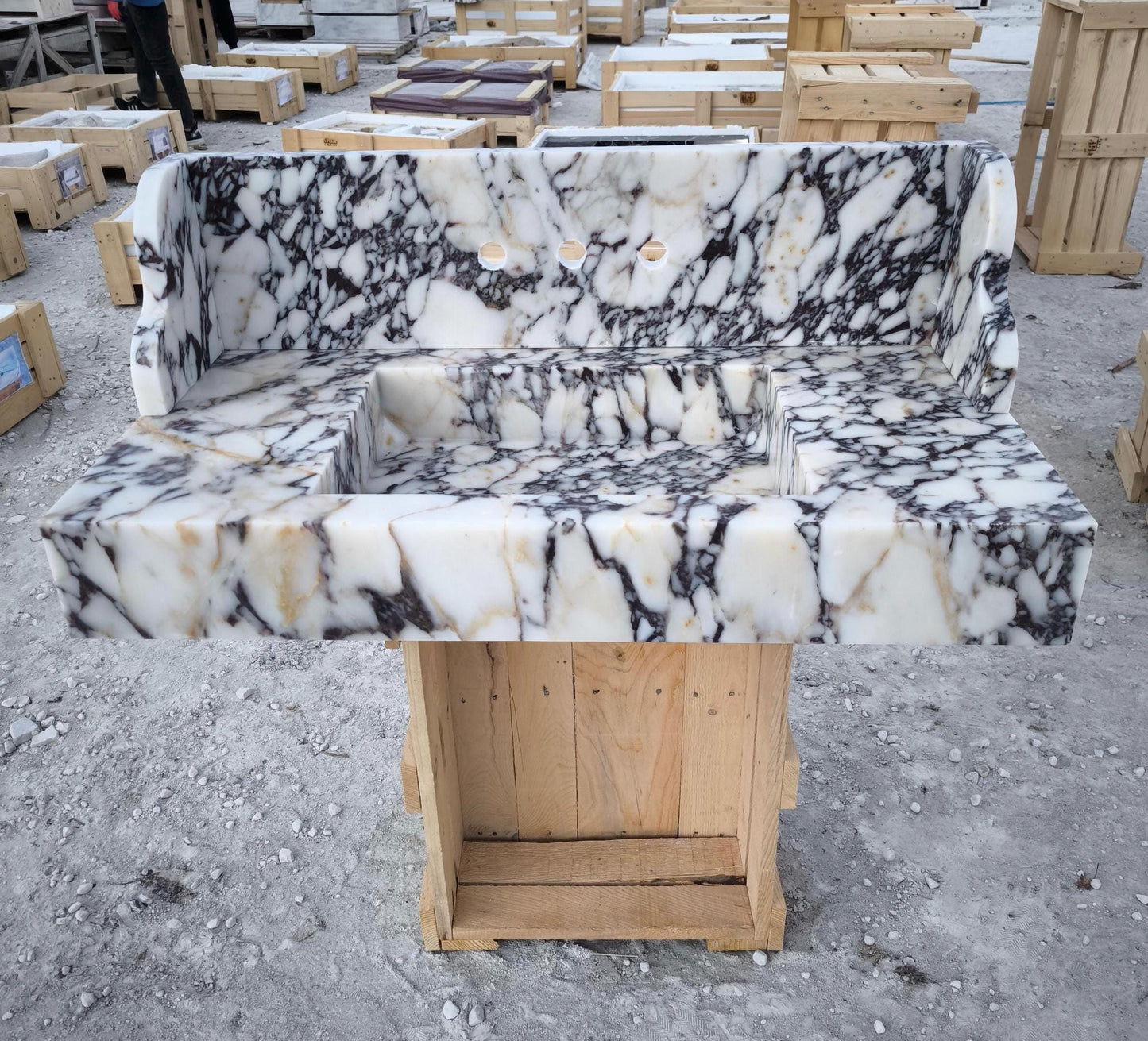 Calacatta Viola Marble Sink