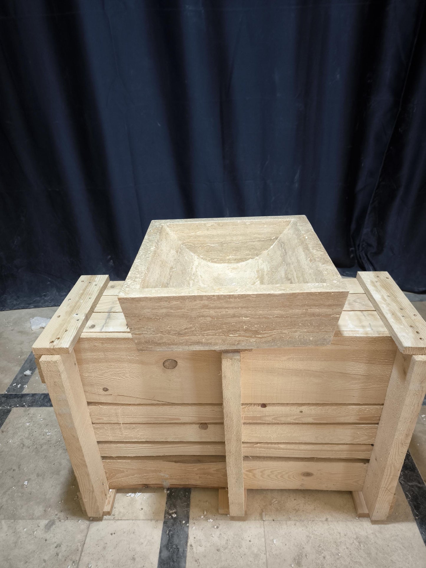 Travertine Square Sink