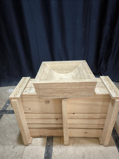 Travertine Square Sink