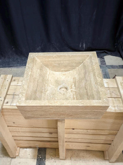 Travertine Square Sink