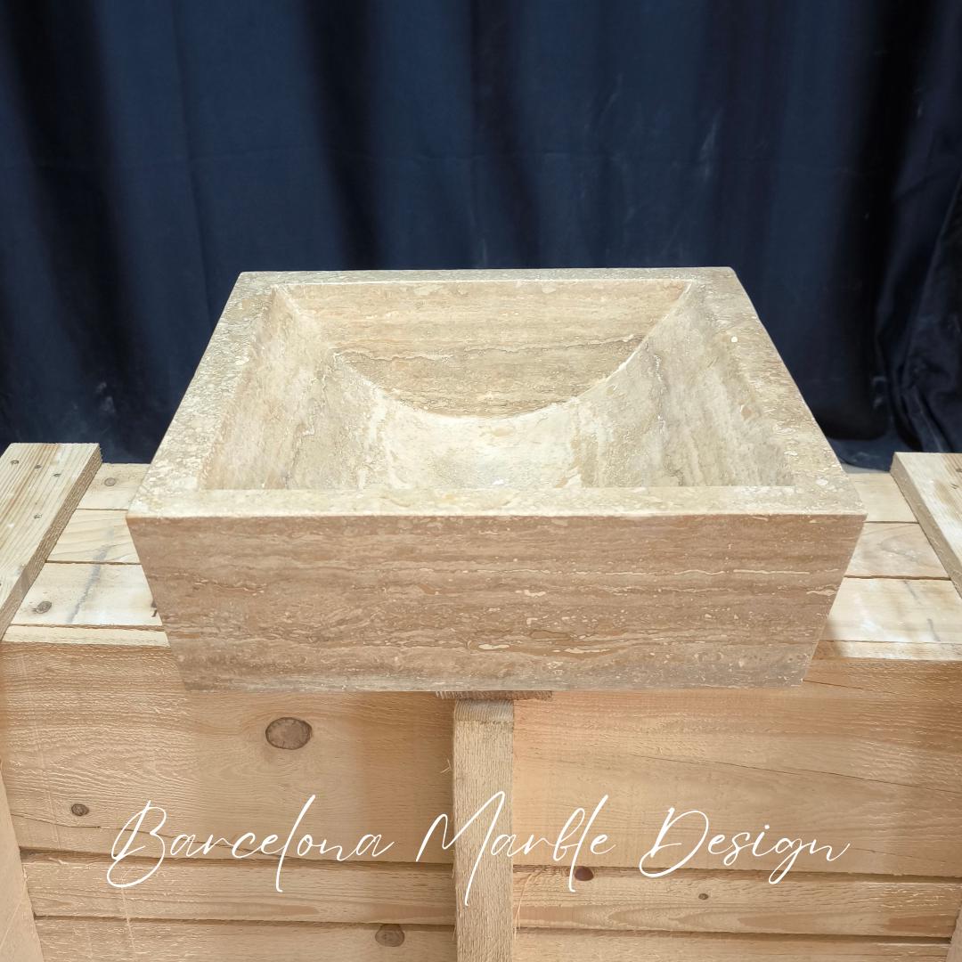 Travertine Square Sink