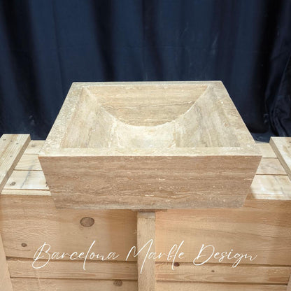 Travertine Square Sink
