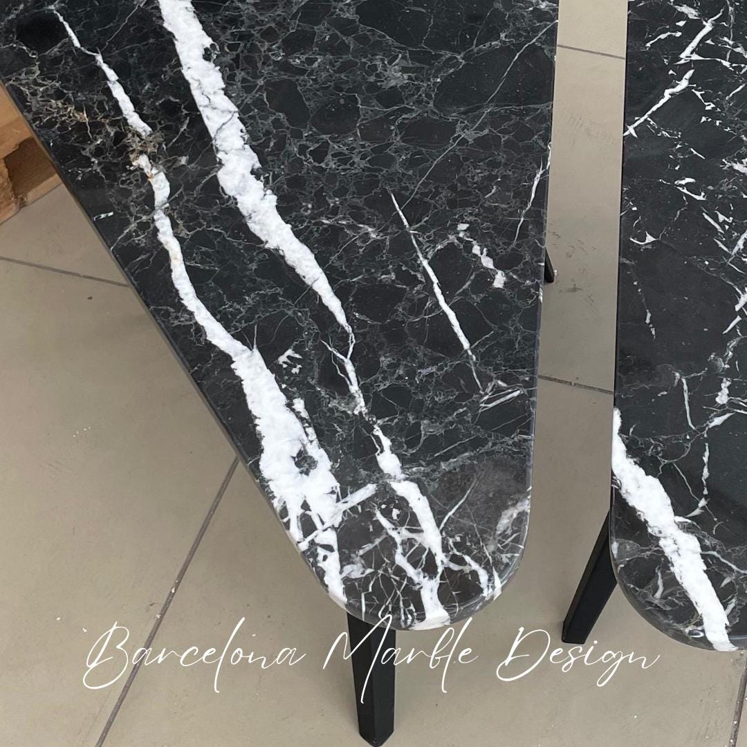 Black Marquina Marble Coffee Table