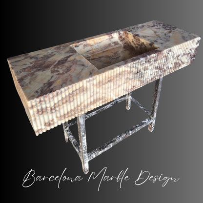 Calacatta Pink Marble Sink