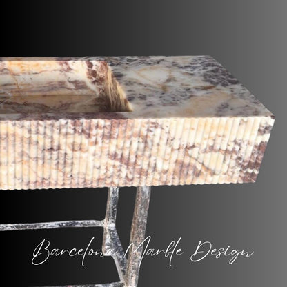 Calacatta Pink Marble Sink