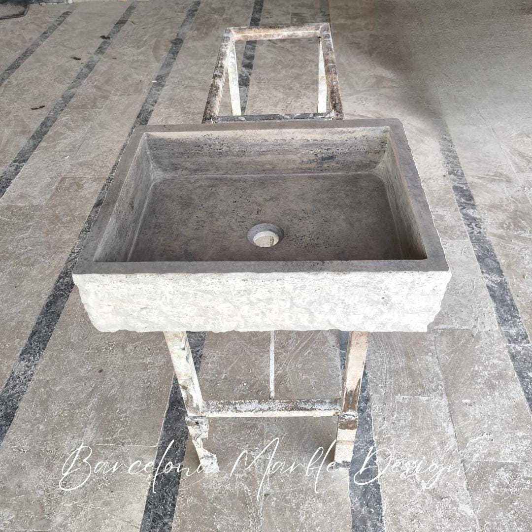 Silver Travertine Sink