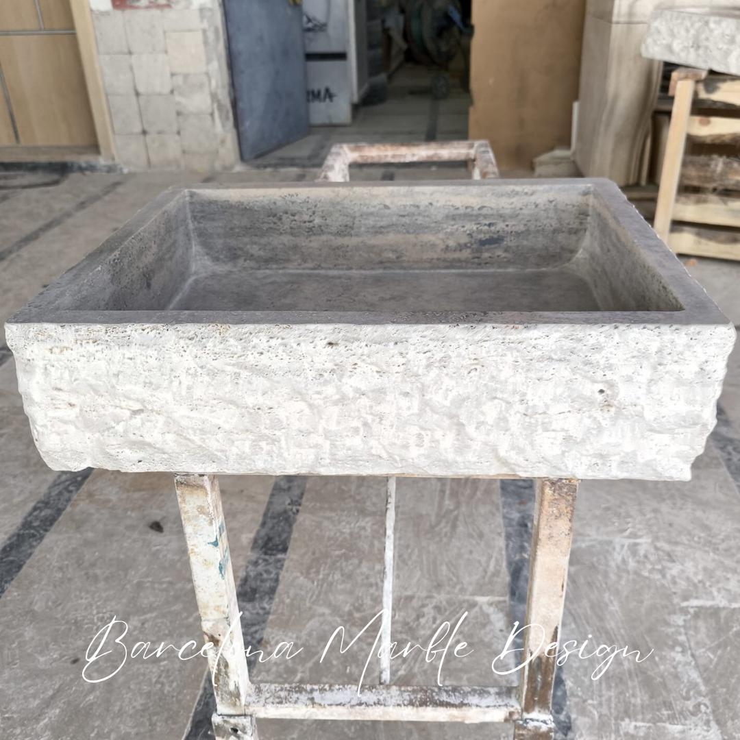 Silver Travertine Sink