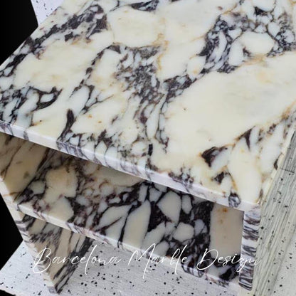 Calacatta Viola Marble Side Table