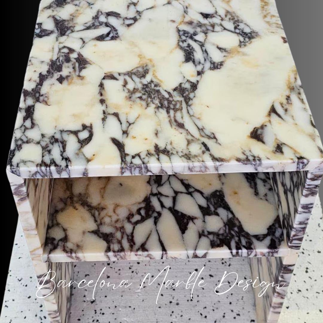 Calacatta Viola Marble Side Table