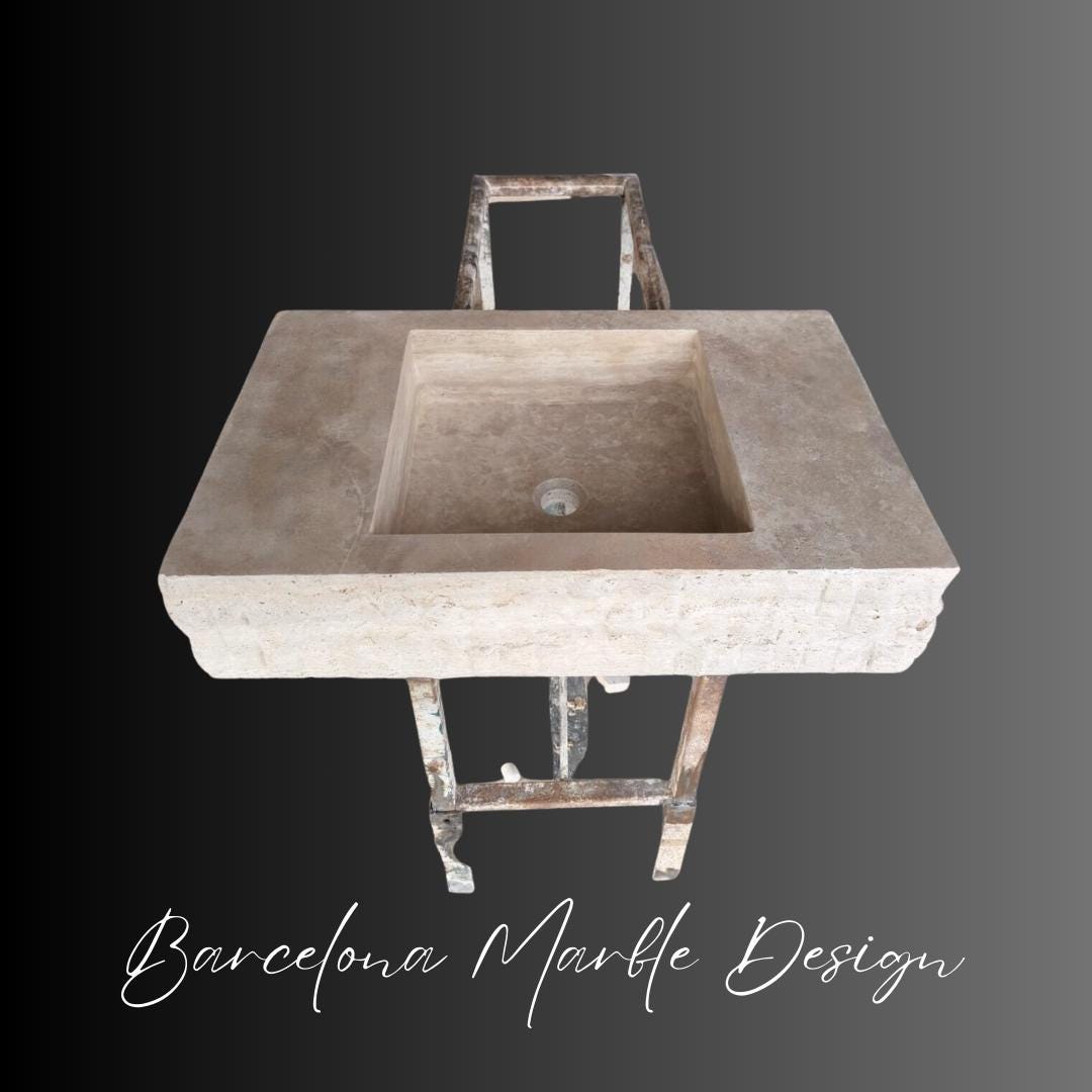 Travertine Rectangular Sink