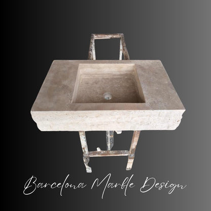 Travertine Rectangular Sink